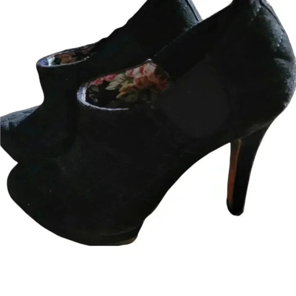 Rocket Dog Black Suede Woman's Shoes sz 8M Platform Sole 4" Heels - Picture 4 of 10